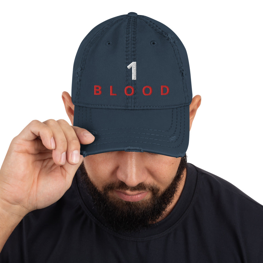 Distressed Dad Hat One Blood